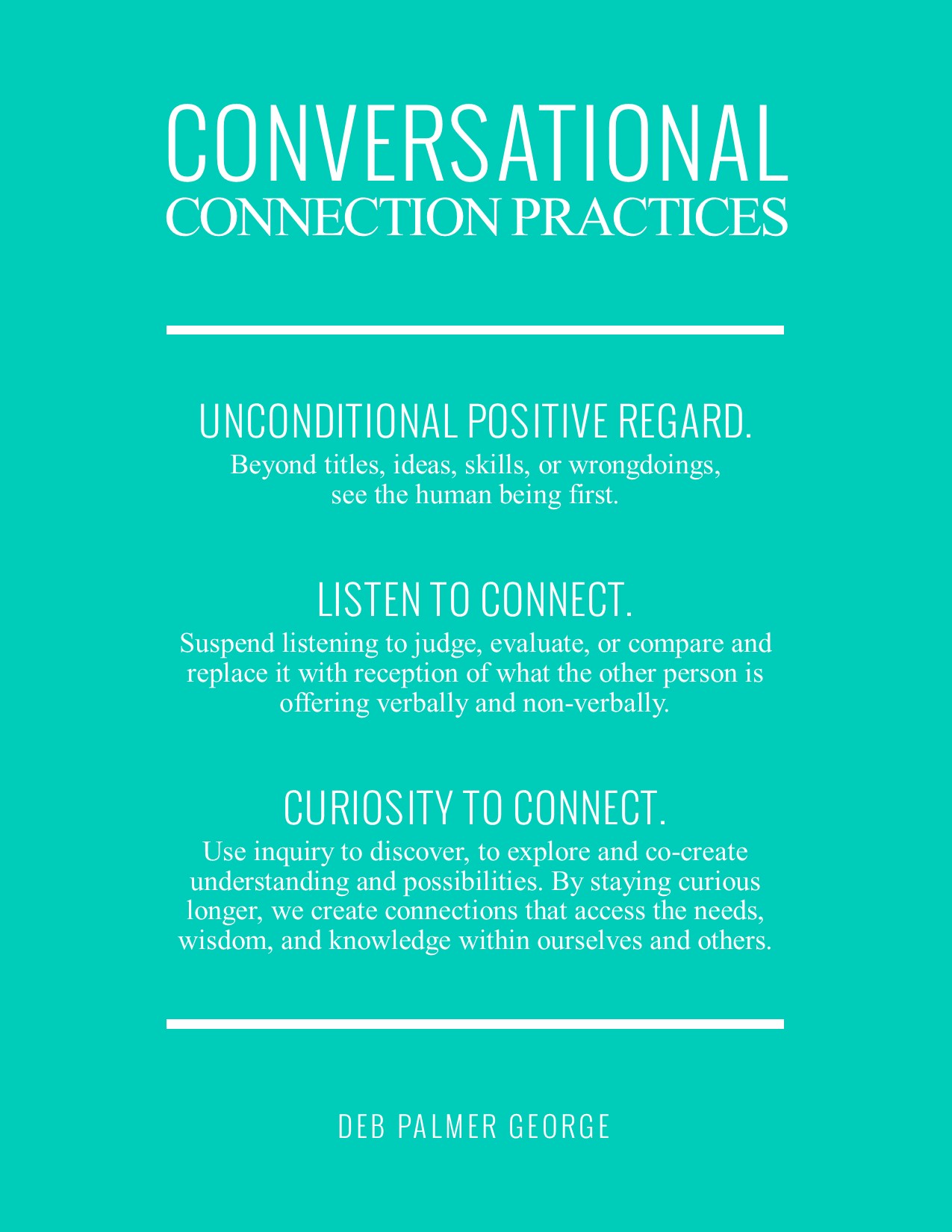 Deb Palmer George Conversational Intelligence Poster